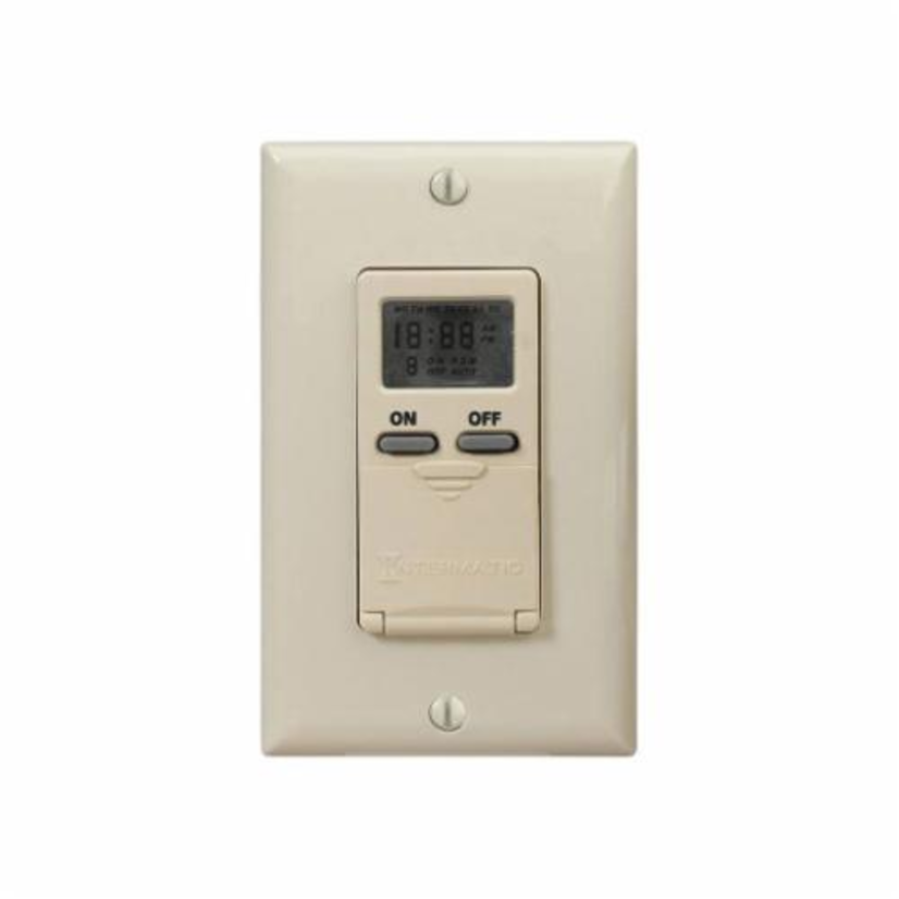Intermatic EI500C Digital In-Wall Electronic Timer Switch, 1 min to 7 days Setting, 120 V AC, 1/4 hp, 1NO 1 Form A SPST Contact, 1 Poles