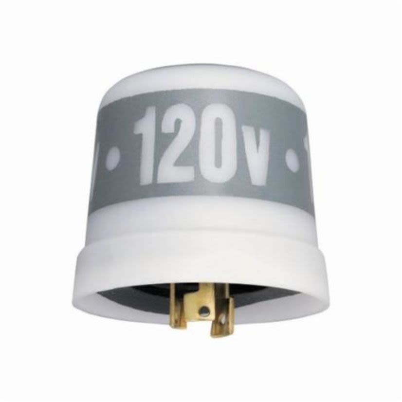 Intermatic® LC4521LA LC4500 Locking Mounting Thermal Photocontrol, 120 VAC, 1800 W Tungsten, 1000 VA Ballast, Twist-Lock Mount, Polypropylene