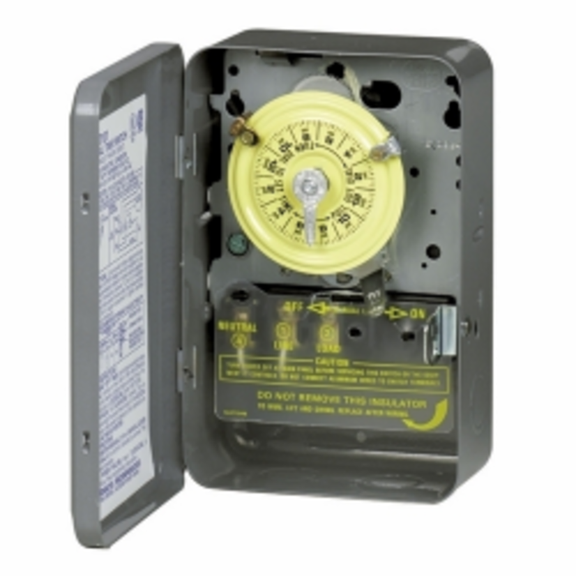 Intermatic® T102 T100 Electromechanical Time Switch, 24 hr Setting, 208 to 277 VAC, 5 hp, 1NO SPST Contact, 1 Poles