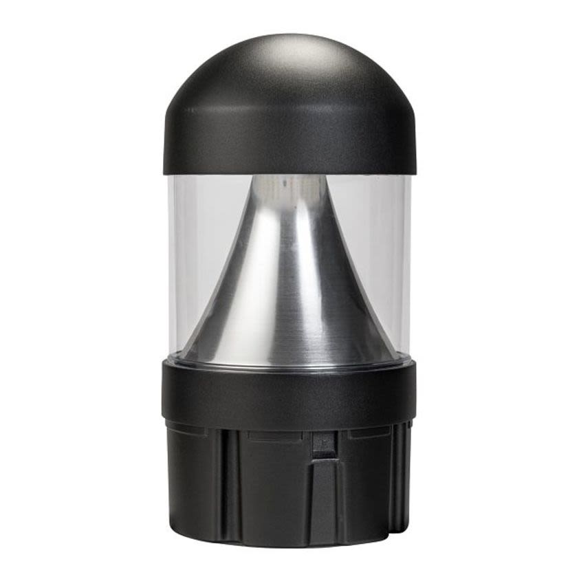 Keystone KT-BLED24PS-1A-UNV-8CSB-VDIM Bollard Head with Power & Color Select, Dusk-to-Dawn (Black)