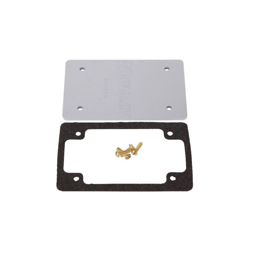 Ipex 078241 FSKIT PVC SING. GANG COV.PLATE BLANK W/ GSKT
