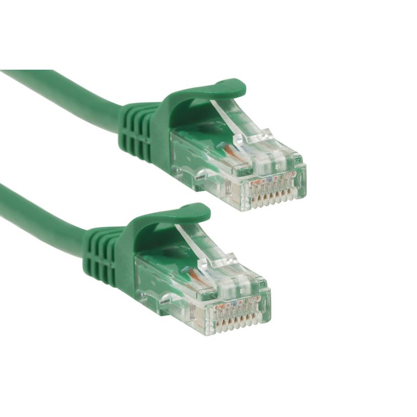 Legrand Quiktron® 531-120-030 QS 30FT GRN BOOTED C5E STP CM