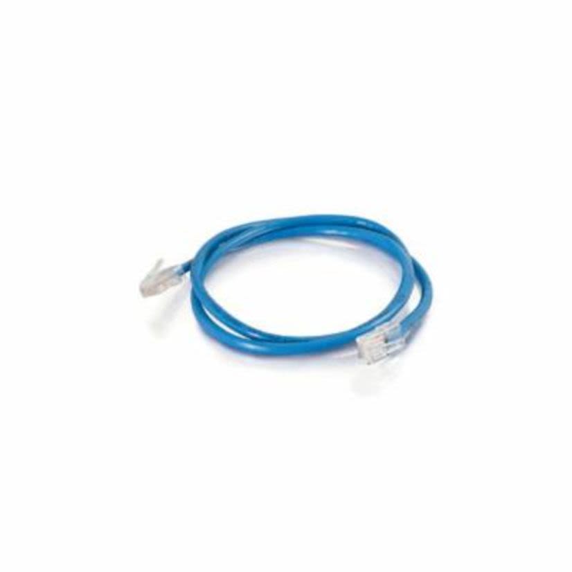 Legrand Quiktron® 566-110-003 Value Non-Booted Patch Cord, Cat 6, 24 AWG Solid Copper Conductor, RJ45 Male Connector, 3 ft L Cord, Blue