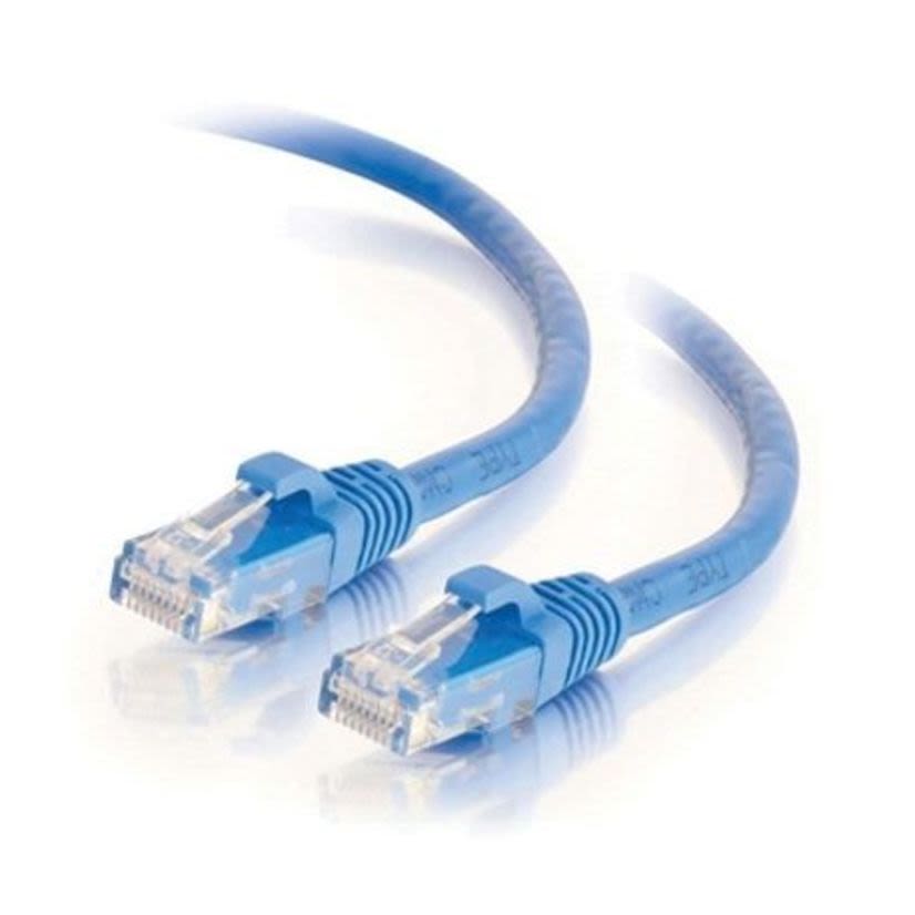 Quiktron 566-110-015 Q-Series Non-Booted Patch Cord, Cat 6, 24 AWG Conductor Stranded Copper Conductor, Male RJ45 x Male RJ45 Connector, 15 ft L Cord, Blue