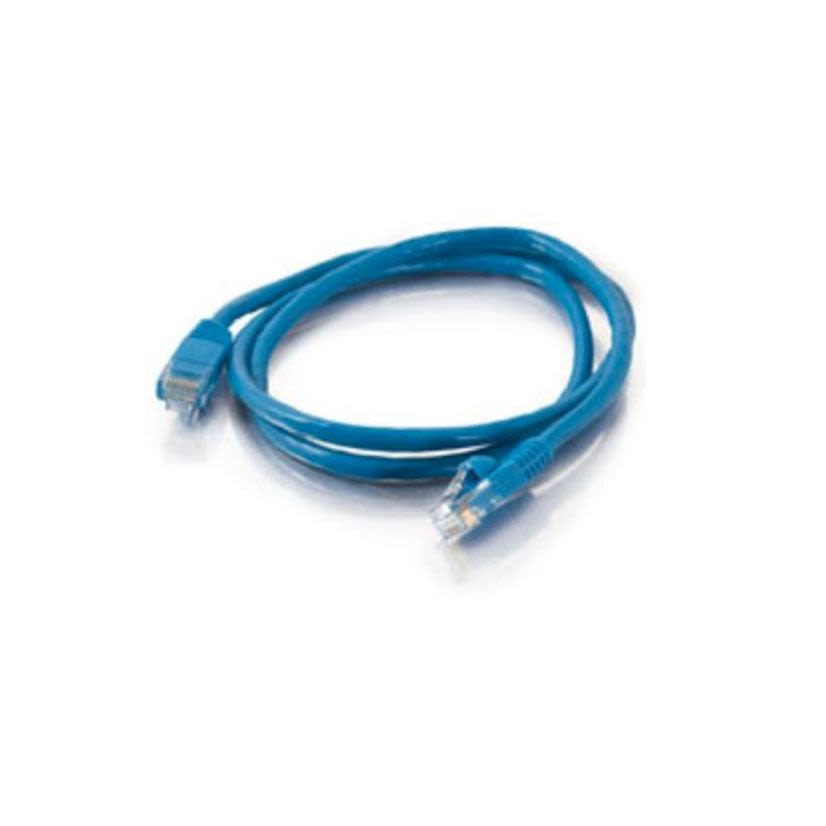 Quiktron 570-110-015 Value Snagless Booted Patch Cord, Cat 5, 24 AWG Stranded Copper Conductor, 15 ft L Cord, Blue