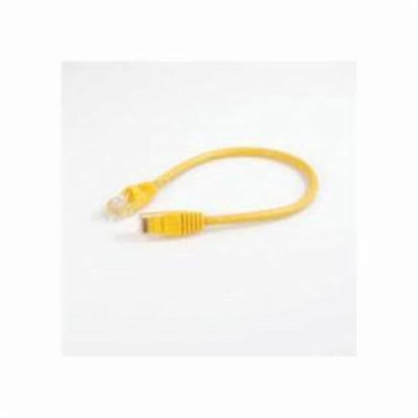 Quiktron 576-115-007 Value Booted Patch Cord, Cat 6, 24 AWG Stranded Copper Conductor, 7 ft L Cord, Yellow