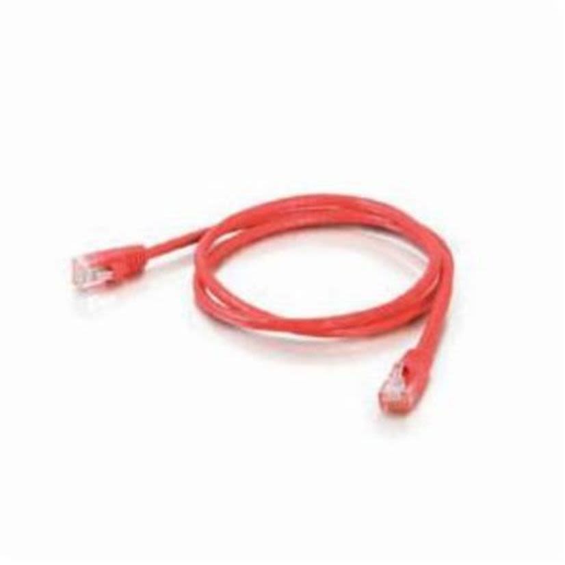 Legrand Quiktron® 576-130-003 Value Booted Patch Cord, Cat 6, 24 AWG Stranded Copper Conductor, 3 ft L Cord, Red