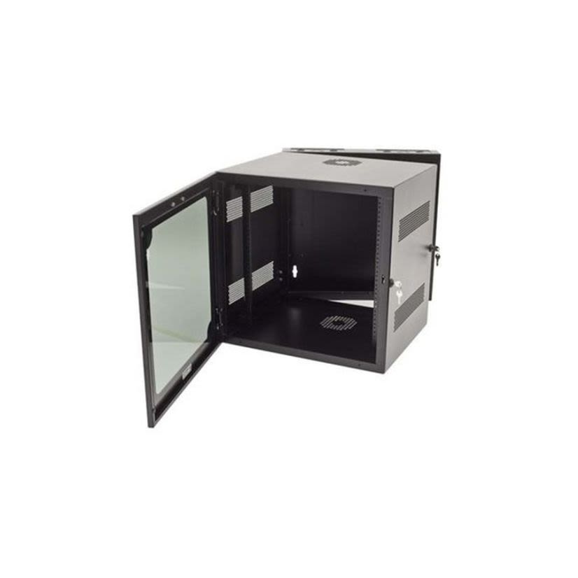 Legrand Ortronics® DCW122424P-B DATACAB WALL CABINET 12U PLEXI DOOR SWING OUT,23.5HX24WX24D,BLACK