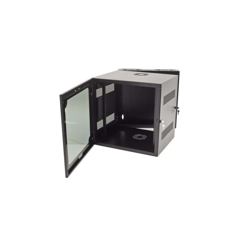 Legrand Ortronics® DCW192424P-B DATACAB WALL CABINET 19U PLEXI DOOR SWING OUT,35.8HX24WX24D,BLACK