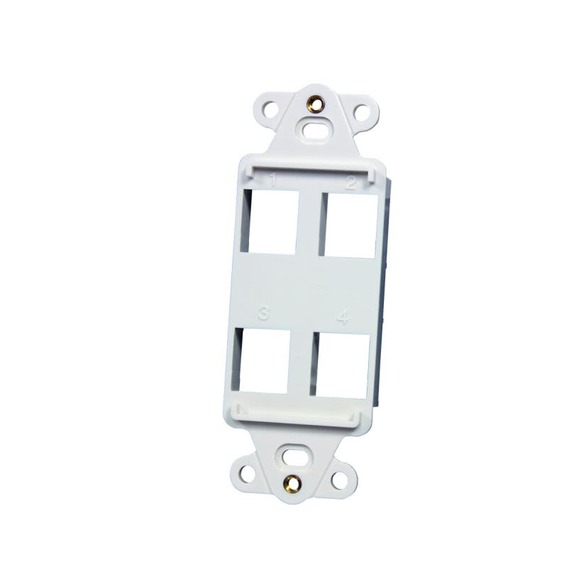 Legrand Ortronics® OR-KSDS4-88 STYLISTICS,KEYSTONE,4 HOLE BASEPLATE,SCREWS,WHITE