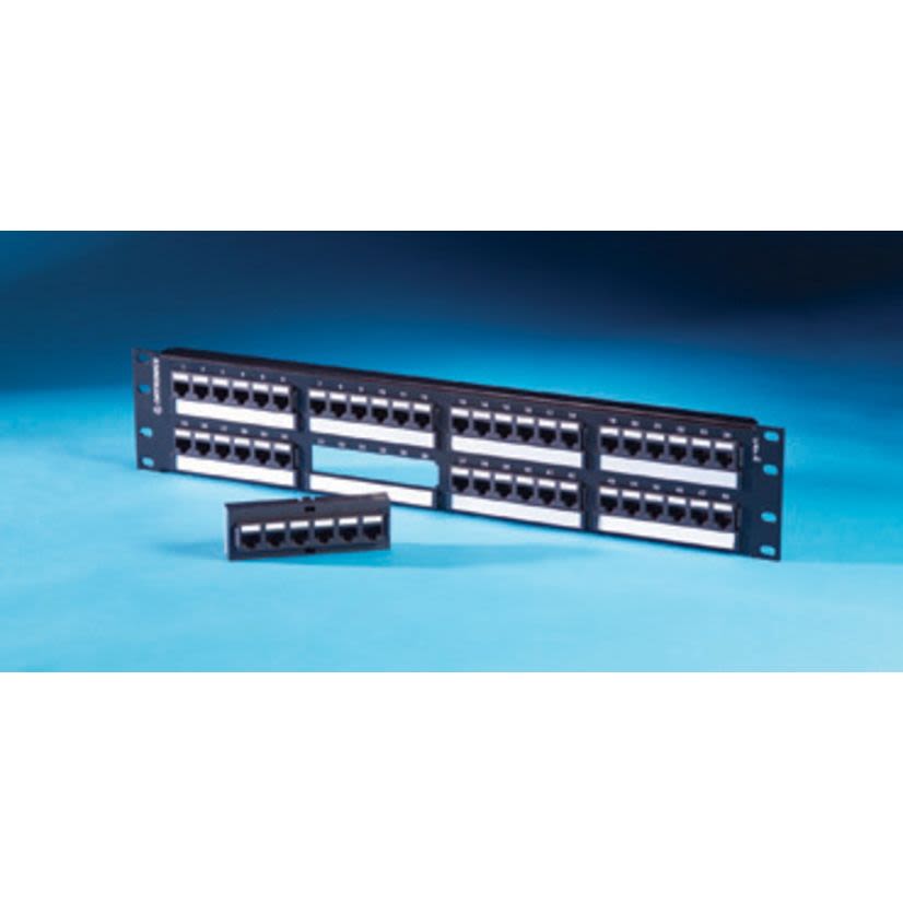 Ortronics SP6U48 TechChoice Keystone Patch Panel, 48 Ports, CAT 6