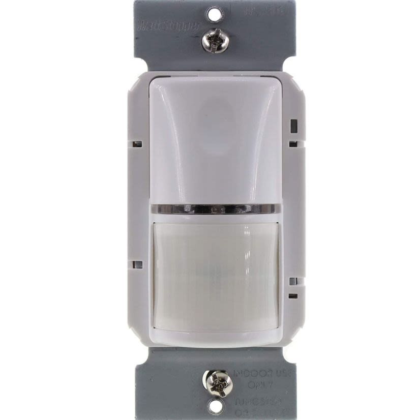 Legrand WattStopper® WS-301-I Commercial Wall Switch Occupancy Sensor, 120/277 VAC, Passive Infrared Sensor, 900 sq-ft Coverage, 180 deg Viewing, Surface Mount