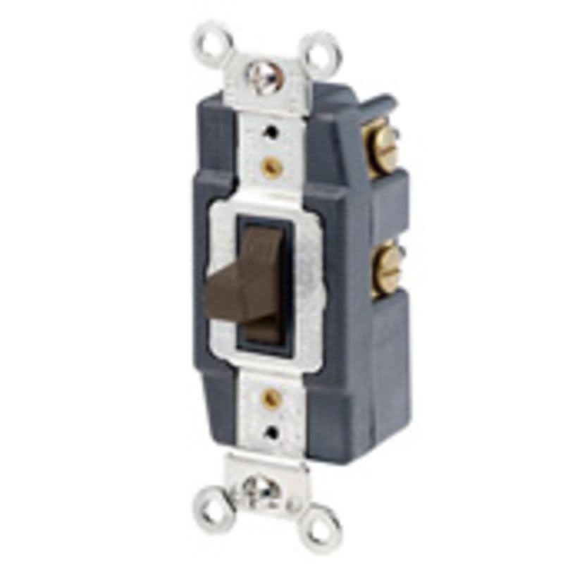 Leviton® 1286-W AC Quiet Toggle Switch, 120/277 VAC, 20 A, 800 W, 1000 VA Power Rating, SPDT Contact