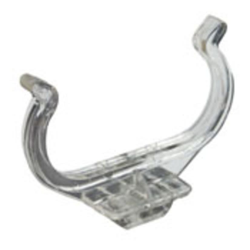 Leviton® 23452-A Lamp Support Clip, Clip Accessory, For Use With Horizontal Mount 2G11 Base Twin Tube Fluorescent Lampholder, 4-Pin Contact, Slide-On Mount, Long Twin Tube Lamp, Polycarbonate, Clear