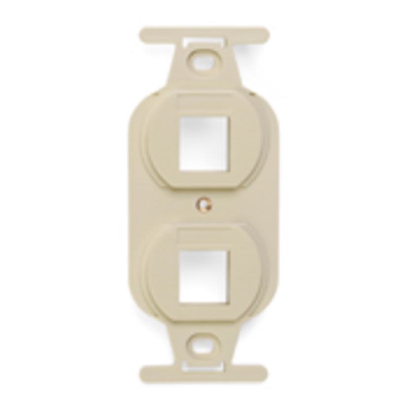 Leviton® QuickPort® 41087-2IP Type 106 Multimedia Insert, 2 Ports, Flush Mount, Ivory