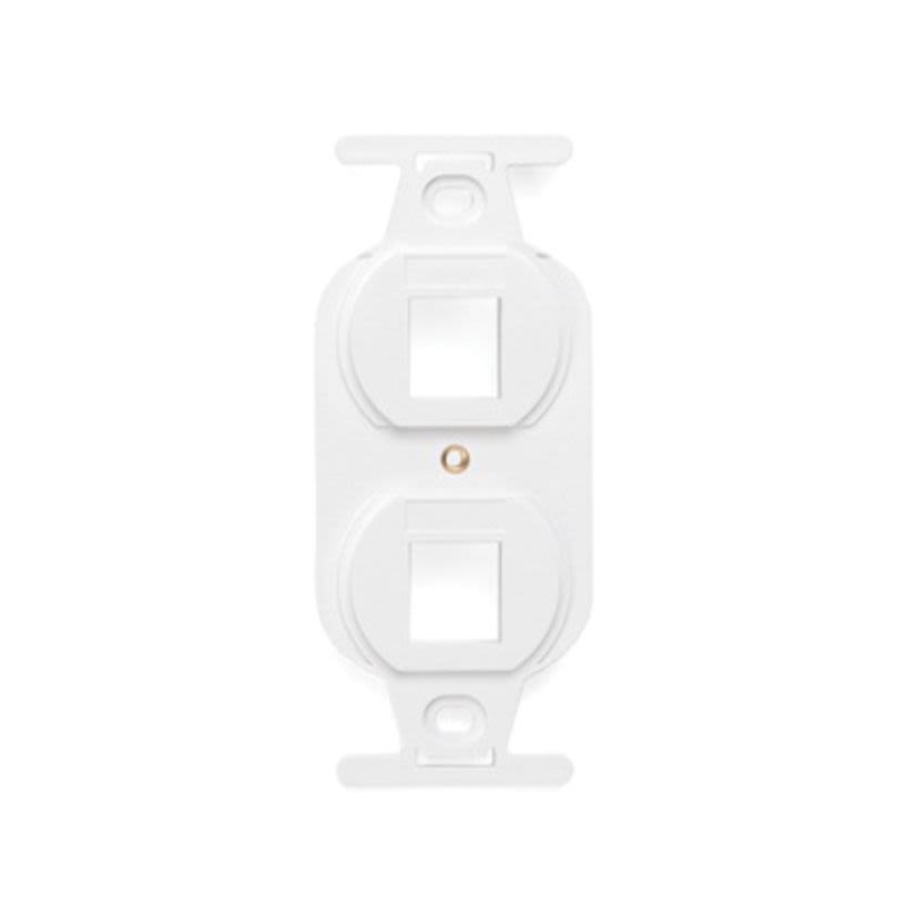 Leviton QuickPort 41087-2WP Type 106 Multimedia Insert, 2 Ports, Fastened Mount, White