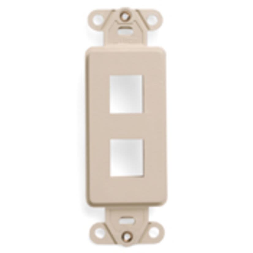 Leviton® Decora® QuickPort® 41642-I Multimedia Insert, 2 Ports, Flush Mount, Ivory
