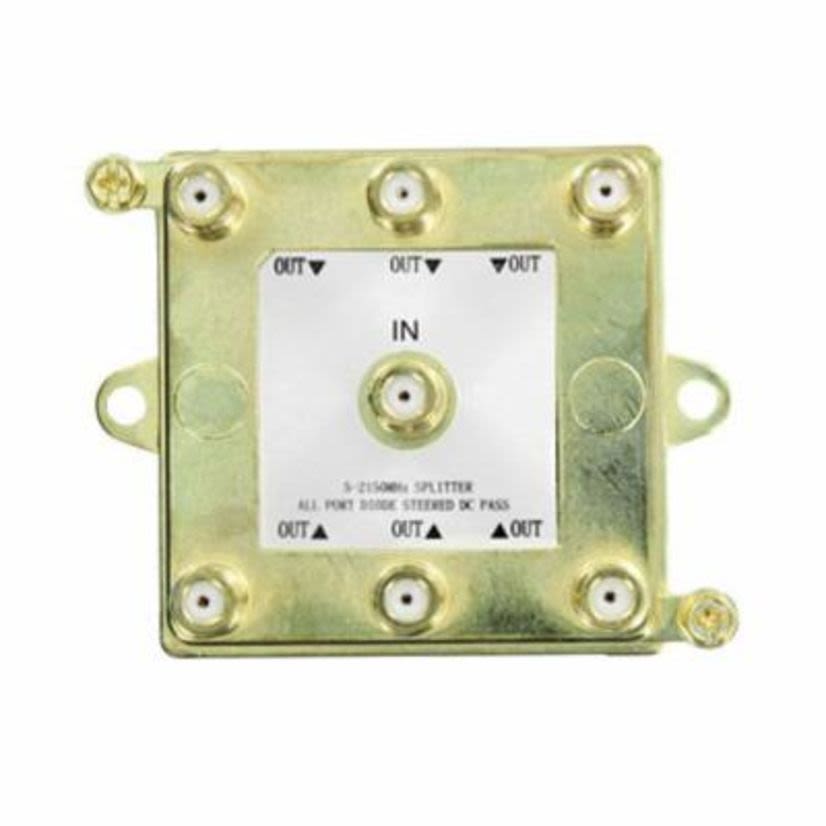 Leviton® 47690-G6 Distribution Passive Video Splitter Module, F-Type Input, (6) F-Type Output, 75 Ohm Impedance