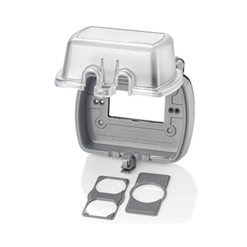 Leviton 5981-UCL Extra Duty While-In-Use Cover, 5.56 in L x 5.38 in W x 3.08 in D, Weatherproof Cover, Polycarbonate