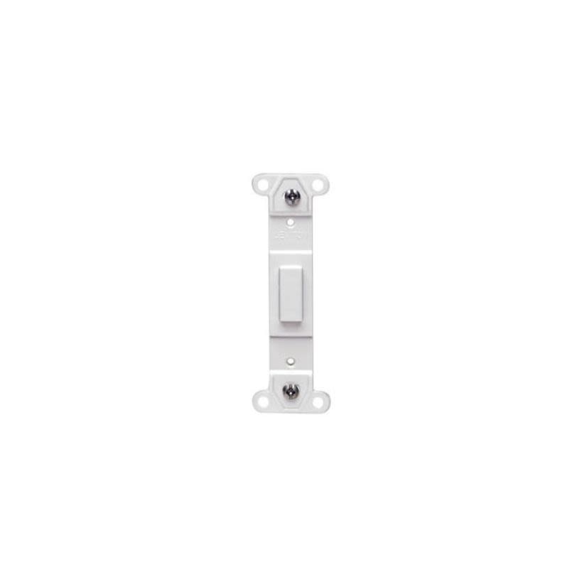 Leviton® 80700-W Combination Wallplate Adapter, For Use With Toggle Switch, Blank Toggle/No Hole Plate, Surface/Wallplate Mount, Plastic, White