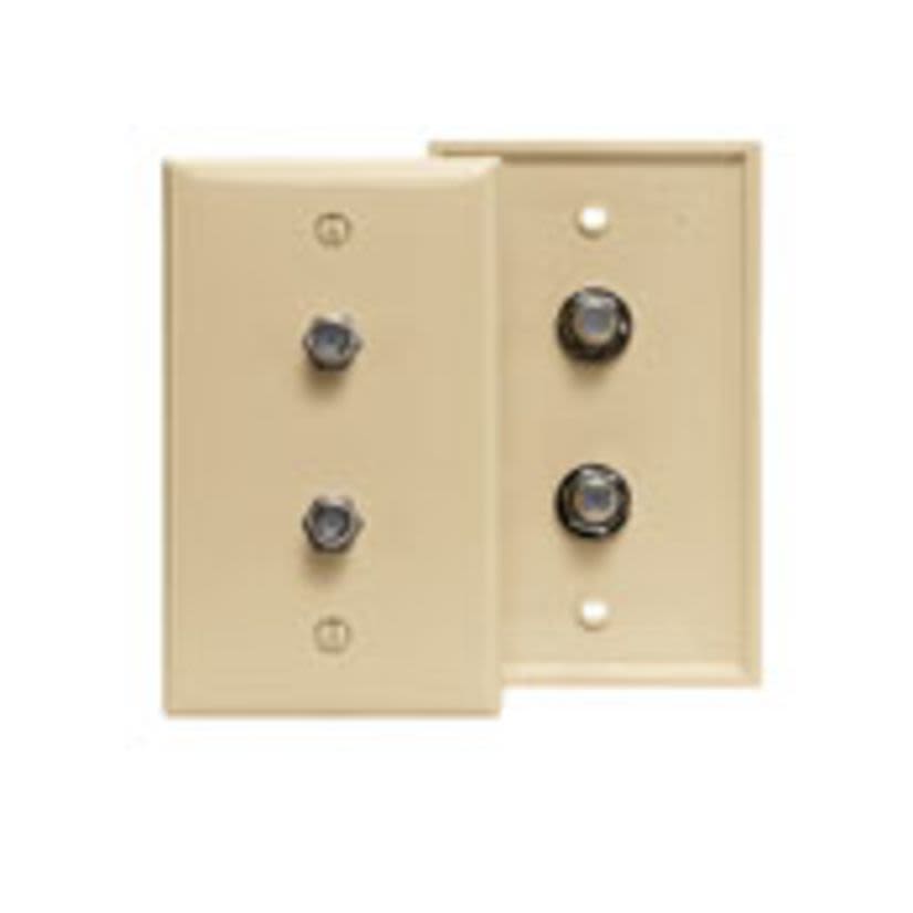 Leviton® 80782-T Standard Size Video Wallplate, 1 Gang, 2-3/4 in W, Plastic, Wall Mount