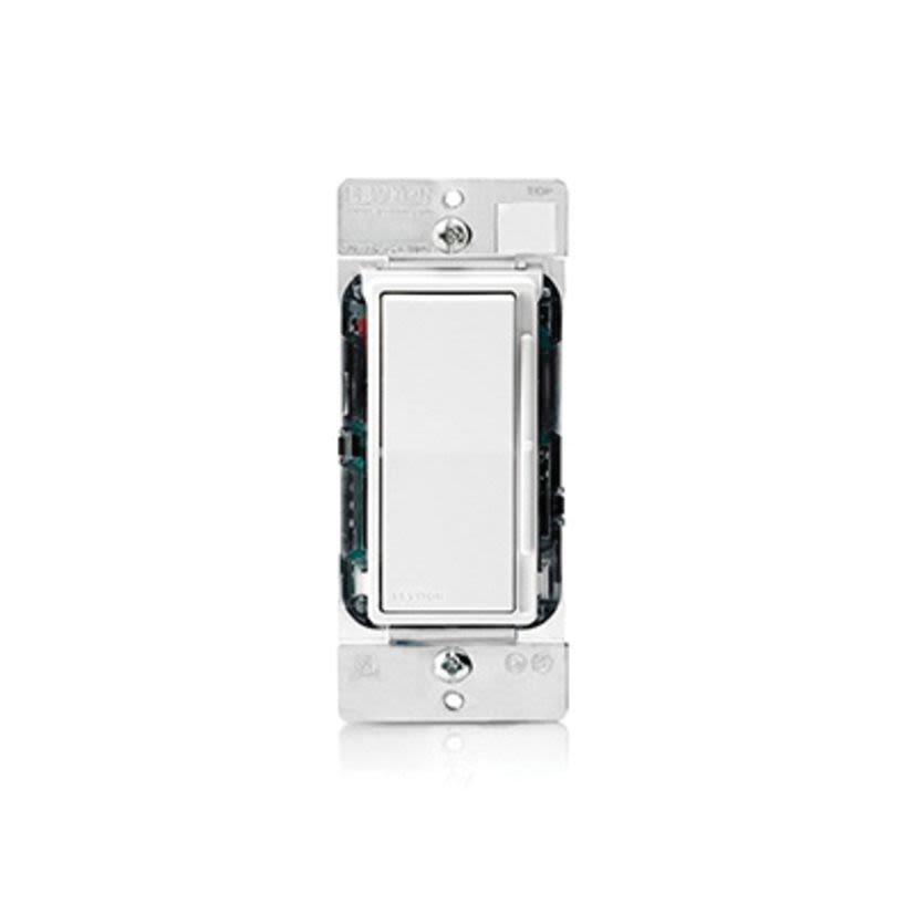 Leviton Decora DS710-10Z 3-Way Dimmer Switch, 120/277 V AC, 1 Pole, Rocker On/Off Operation, Ivory/Light Almond/White