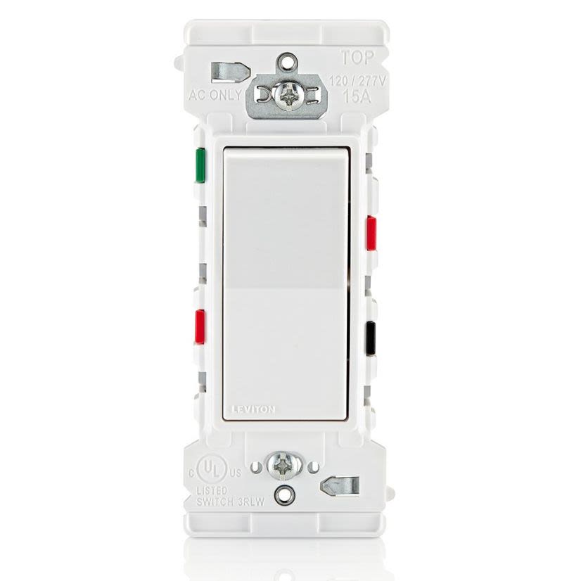 Leviton E5603-W Self-Grounded Switch