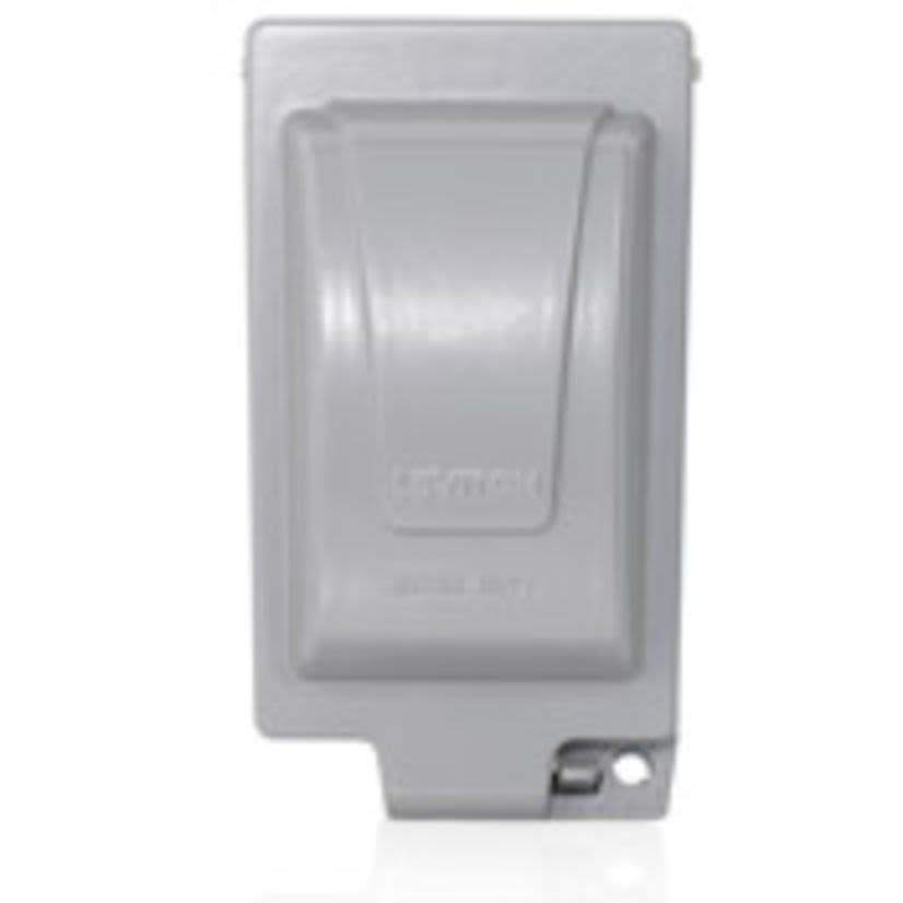 Leviton Decora IUM1V-GY Extra Duty While-In-Use Cover, 6.83 in L x 3.86 in W x 3.3 in D, Weatherproof Cover, Aluminum
