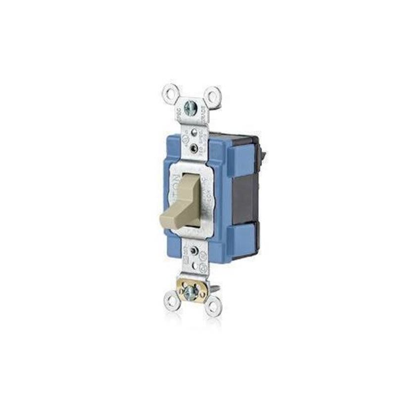 Leviton Lev-Lok M1201-I Large Toggle Switch, 120/277 V AC, 15 A, 1/2, 2 hp Power Rating
