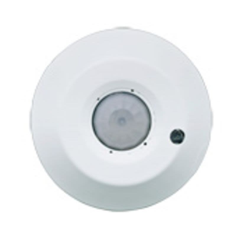 Leviton ODC04-IDW Self Contained Occupancy Sensor, 120 to 277 V AC, PIR Sensor, 450 sq-ft Coverage, 360 deg Viewing, Ceiling Mounting
