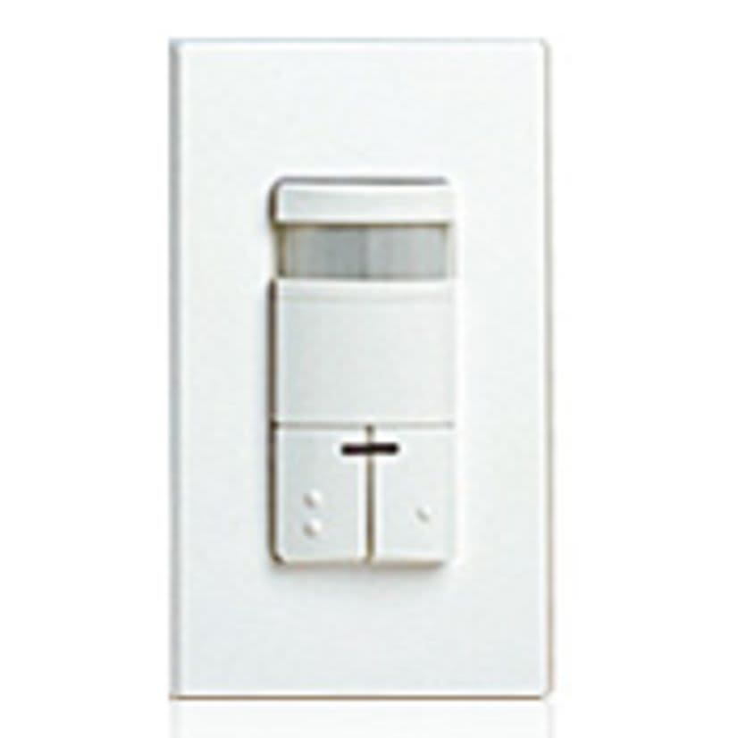 Leviton® Decora® ODS0D-IDI 1-Pole Dual Relay Occupancy Sensor, 120/230/277 VAC, PIR Sensor, 2100 sq-ft Coverage, 180 deg Viewing, Wall Mount