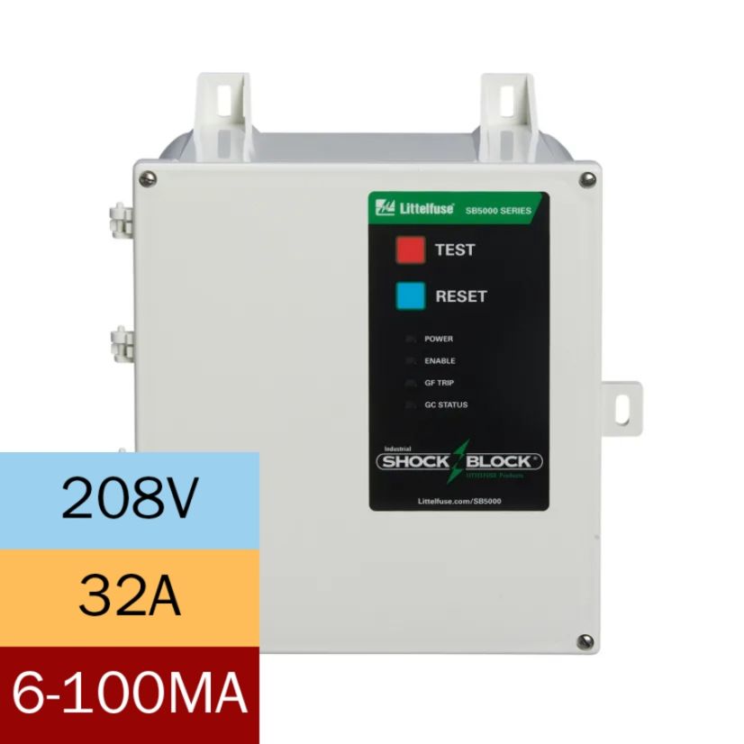 Littelfuse SB5032-011-0 SB5000 Series Industrial Shock Block, 208 V, 32 A