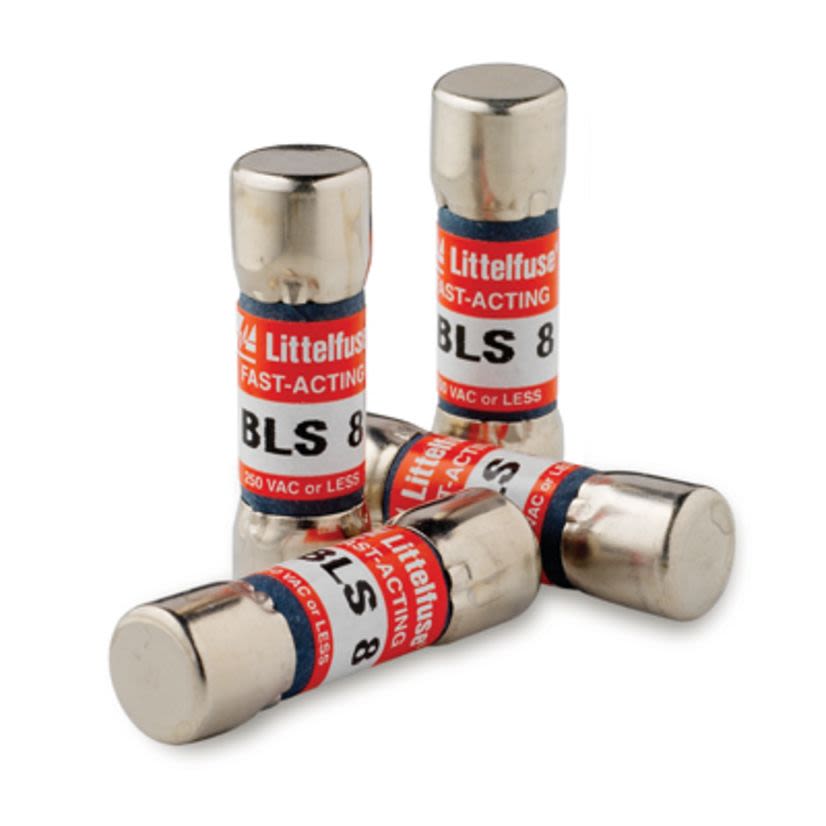 Littelfuse POWR-GARD BLS001 Fast Acting Supplemental Midget Fuse, 1 A, 600 V AC, 10 kA, Cylindrical Body