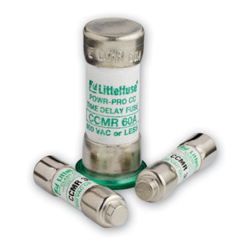Littelfuse® POWR-GARD® CCMR005.TXP Time Delay Fuse, 5 A, 600 VAC/250 VDC, 200/20 kA, Class CC, Cartridge Body