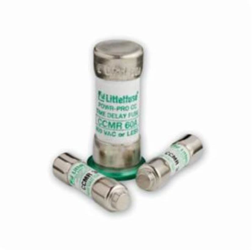 Littelfuse® POWR-GARD® CCMR015.TXP Time Delay Fuse, 15 A, 600 VAC/500 VDC, 200/20 kA, Class CC, Cartridge Body