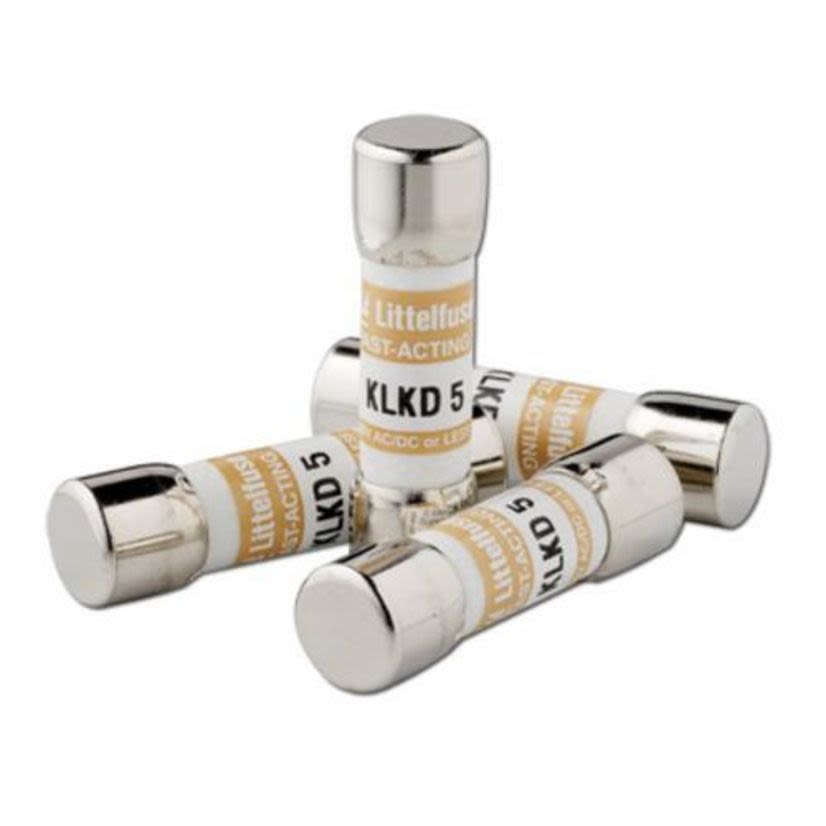 Littelfuse® POWR-GARD® KLKD015 Fast Acting Supplemental Midget Fuse, 15 A, 600 VAC/VDC, 100 kA, Cylindrical Body
