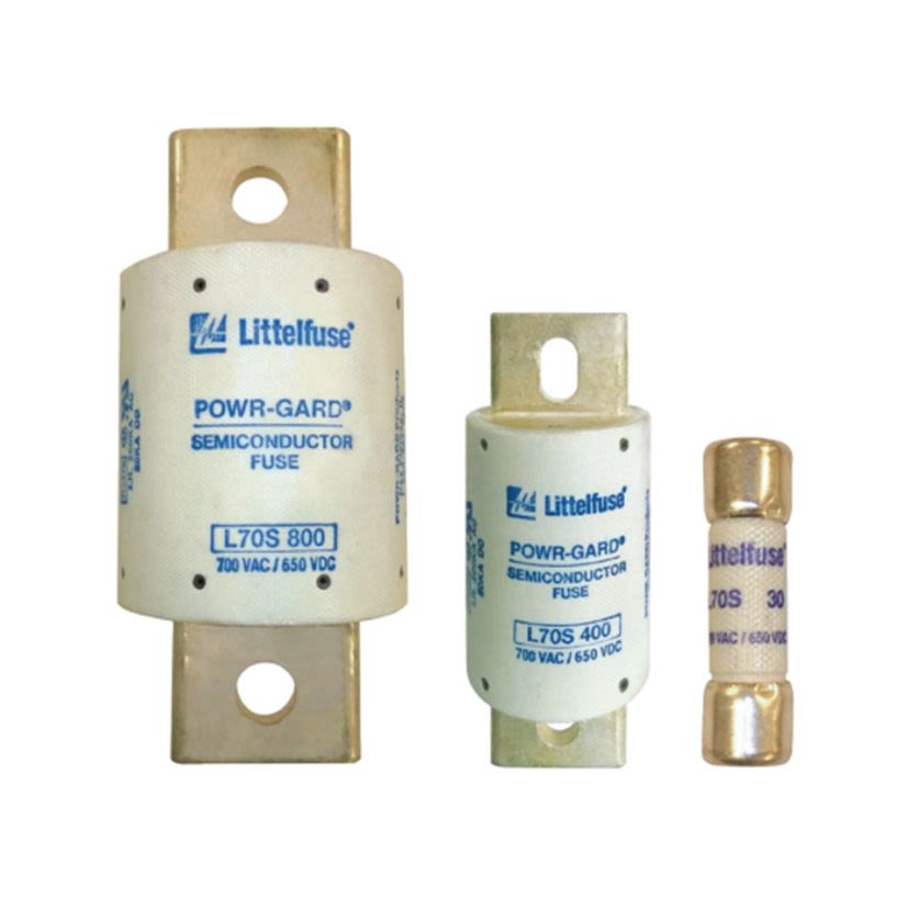 Littelfuse POWR-GARD L70S030 Very Fast Acting High Speed Semiconductor Fuse, 30 A, 700 V AC/650 V DC, 200/20 kA Interrupt, Round Body