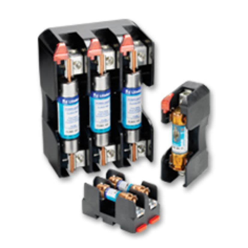 Littelfuse POWR-GARD LFR25030-3P Non-Indicating Fuse Block, 250 V AC, 30 A, Class: R, 22 to 10 AWG Cu Wire, 3 Poles