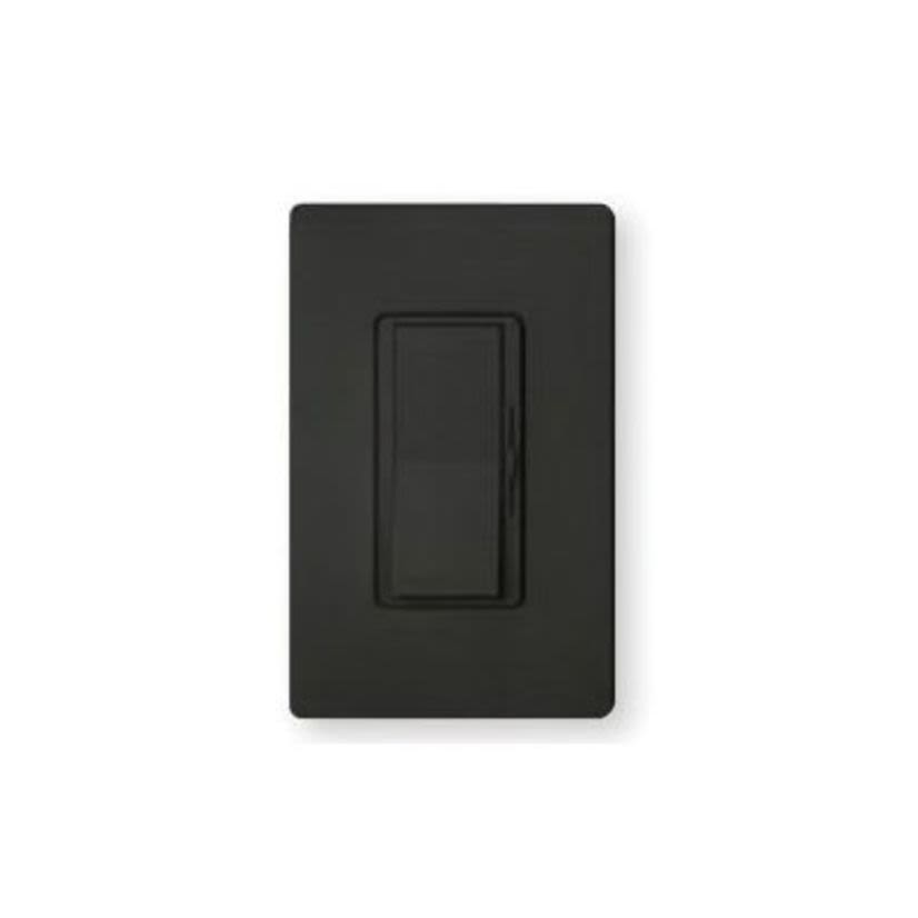 Lutron Diva® DVSTV-BL 3-Way Dimmer Switch With Switching Box, 120 to 277 VAC, 8 A, 50 mA, 1 Pole, On/Off Operation, Black