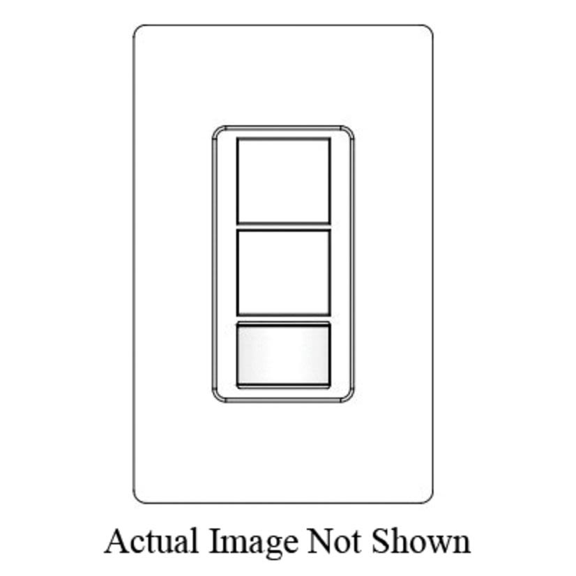 Lutron Maestro® MS-OPS6-DDV-WH Dual Circuit Occupancy Vacancy Sensor Switch, 120 to 277 VAC, Passive Infrared Sensor, 900 sq-ft Coverage, 180 deg, Wall/Box Mount