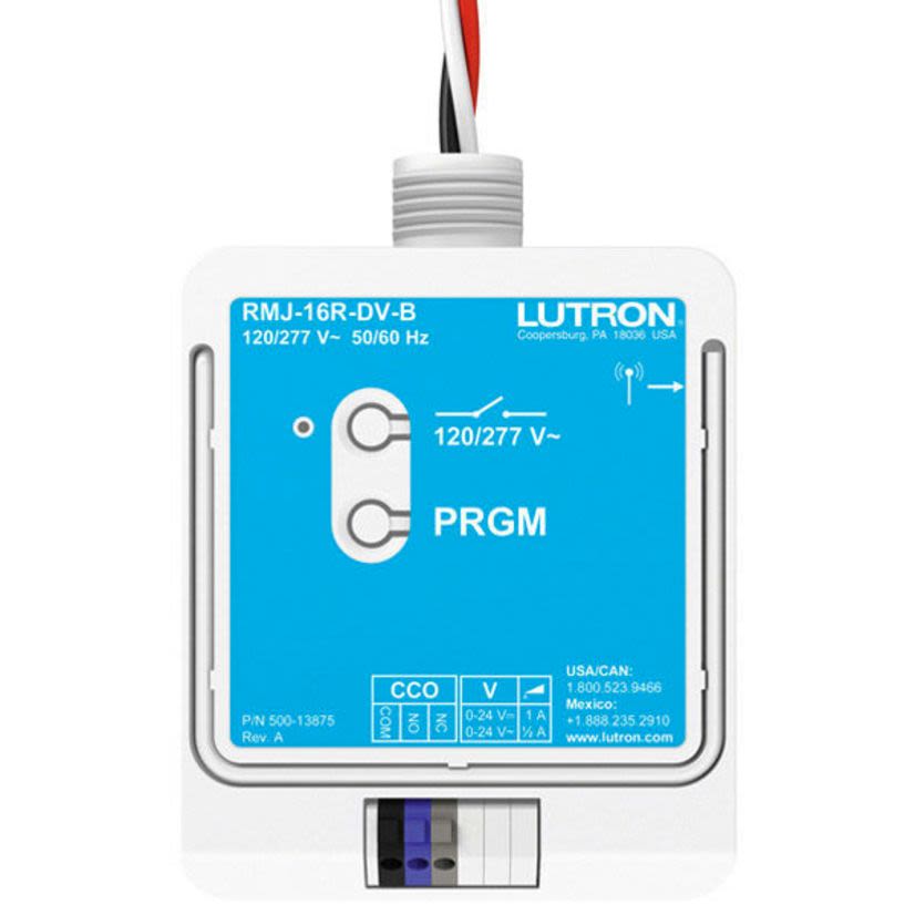 Lutron RMJS-16R-DV-B Ceiling Mount Occupancy Sensor, 120 to 277 V, Ceiling Mounting