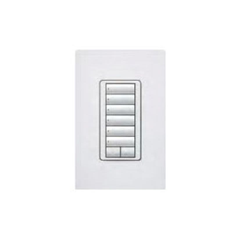 Lutron® RRD-W6BRL-WH Designer Keypad, 120 VAC