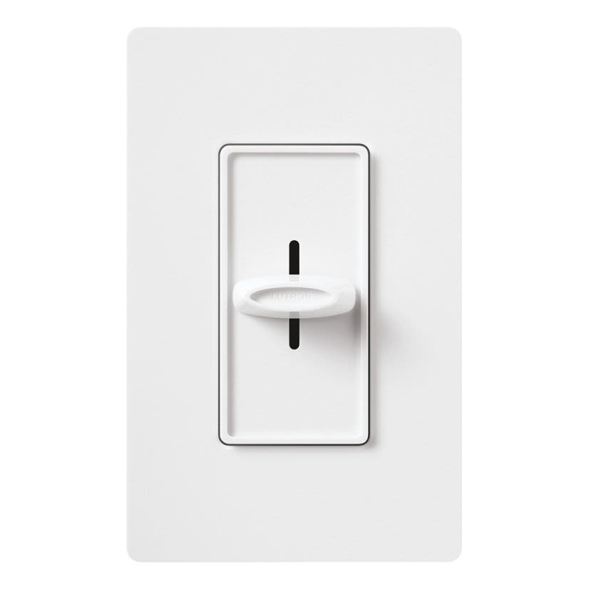 Lutron Skylark® Contour® SFSQ-F-WH Quiet Three Fan Speed Control, 120 VAC, 1.5 A, White Switch, White Plate