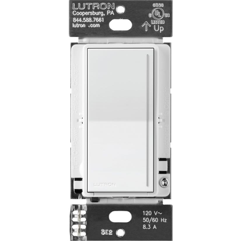 Lutron ST-RD-WH Sunnata Pro Companion Dimmer Switch, 120 V, 8.3 A, 1 Poles, White