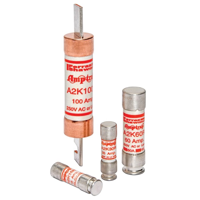 Mersen Ferraz Shawmut Amp-Trap 2000® SmartSpot® A2K30R A2K-R Current Limiting Low Voltage Fast Acting Fuse, 30 A, 250 VAC/VDC, 200/20 kA, Class RK1, Cylindrical Body
