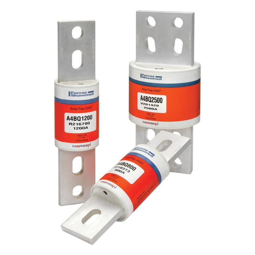 Mersen Ferraz Shawmut Amp-Trap 2000® SmartSpot® A4BQ700 Current Limiting Low Voltage North American Time Delay Power Fuse, 700 A, 600 VAC, 200 kA Interrupt, Class L, Cylindrical Body