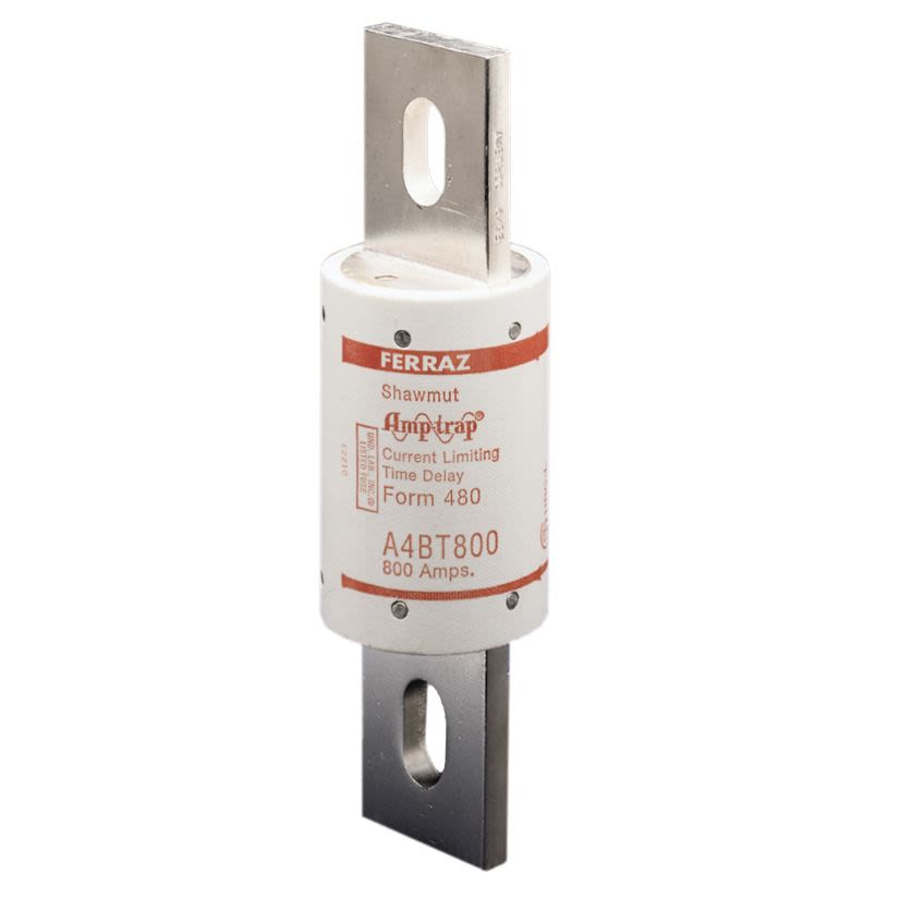 Mersen Ferraz Shawmut Amp-Trap® A4BT800 Current Limiting Low Voltage Time Delay Fuse, 800 A, 600 VAC/500 VDC, 200/100 kA Interrupt, L Class, Cylindrical Body
