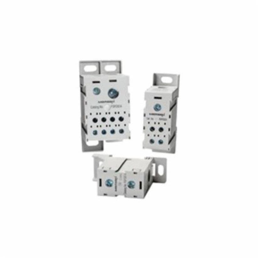 Mersen Ferraz Shawmut FSPDB3A Finger Safe Power Distribution Block, 600 VAC, 310 A, 1 Pole, 14 to 2/0 AWG, 6 AWG to 350 kcmil, 14 to 8 AWG Wire