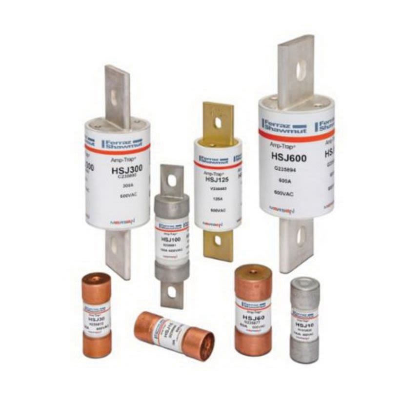 Mersen Ferraz Shawmut Amp-Trap® HSJ25 Current Limiting Low Voltage High Speed Fuse, 25 A, 600 VAC/500 VDC, 200/100 kA, Class J, Cylindrical Body