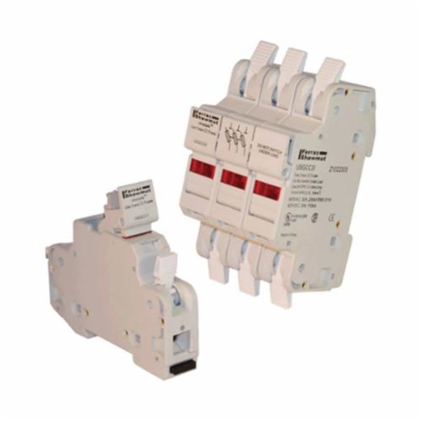 Mersen Ferraz Shawmut UltraSafe™ USGCC3 Fuse Holder, 600 VAC/VDC, 30 A, 14 to 6 AWG Wire, 3 Poles